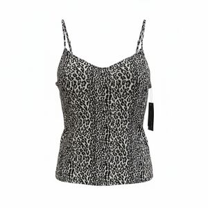Apt. 9 Black and White Leopard-Print Camisole